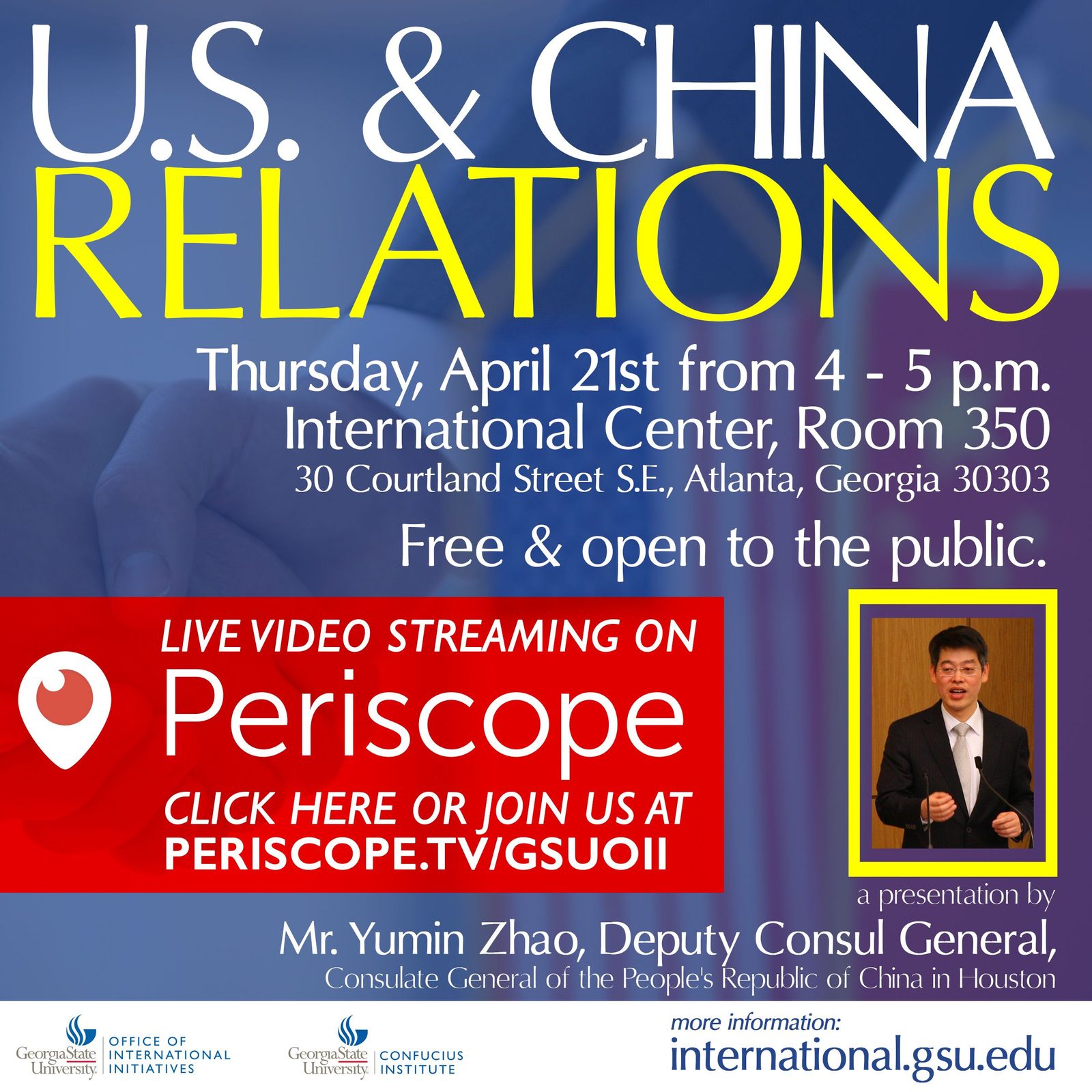 U.S. China Relations GSU April 2016