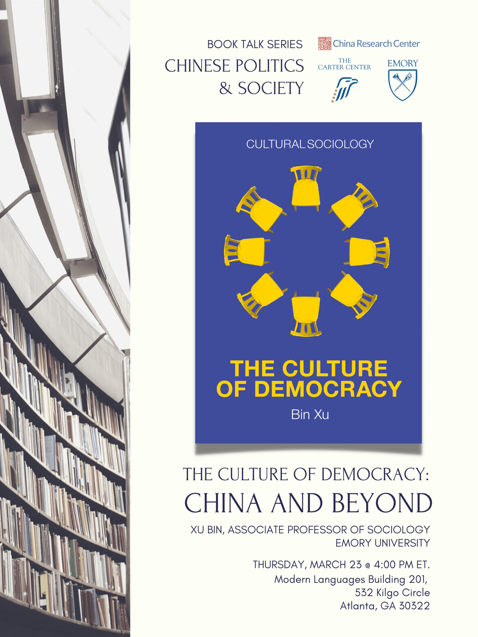 Book Talk Series: The Culture of Democracy: A Sociological Approach to Civil Society
